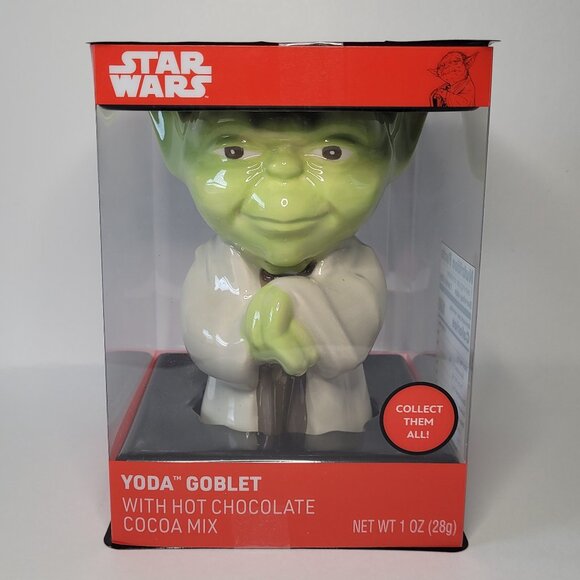 Star Wars Other - Star Wars Yoda Ceramic Goblet with Hot Chocolate Cocoa Mix NEW Whimsical Disney